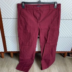 J Crew Burgundy Chino Pants